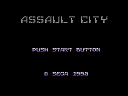 Assault City title screen for Sega Master System